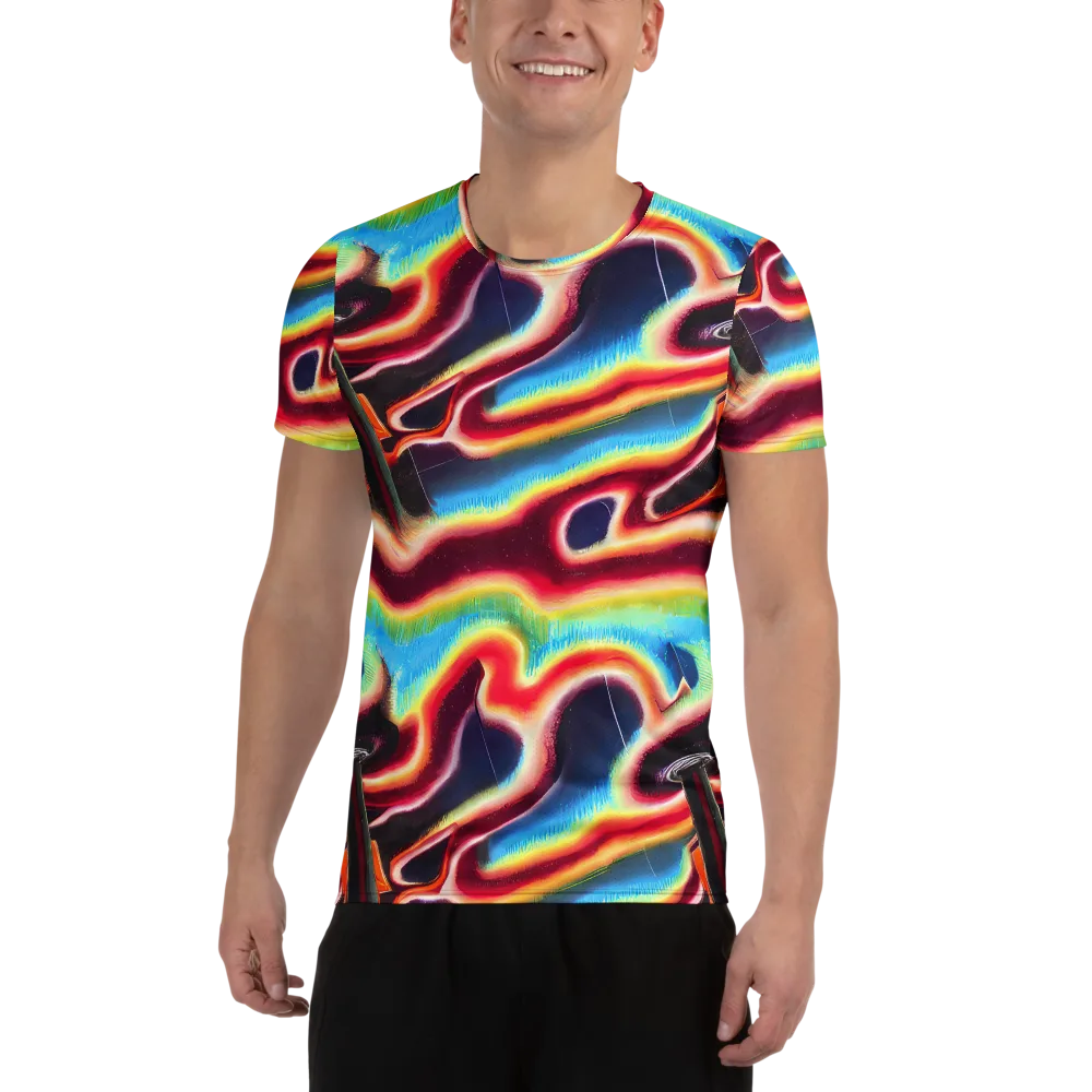 Afterdark Rainbow on Men's Athletic T-Shirt — Front