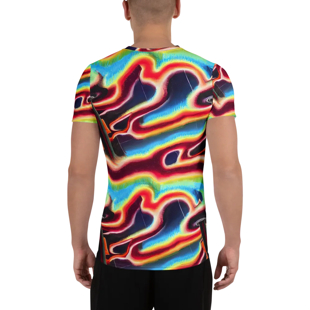 Afterdark Rainbow on Men's Athletic T-Shirt — Back