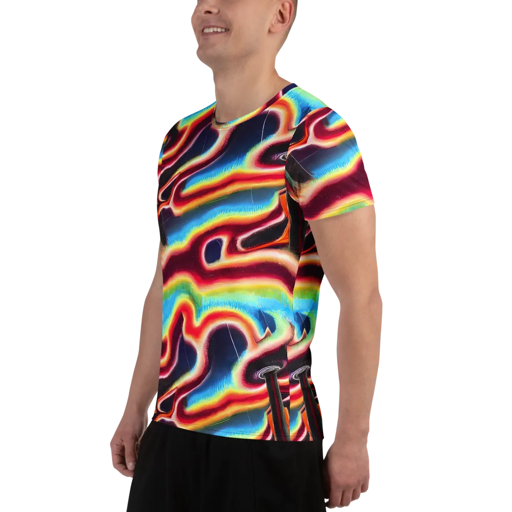 Afterdark Rainbow on Men's Athletic T-Shirt — Left