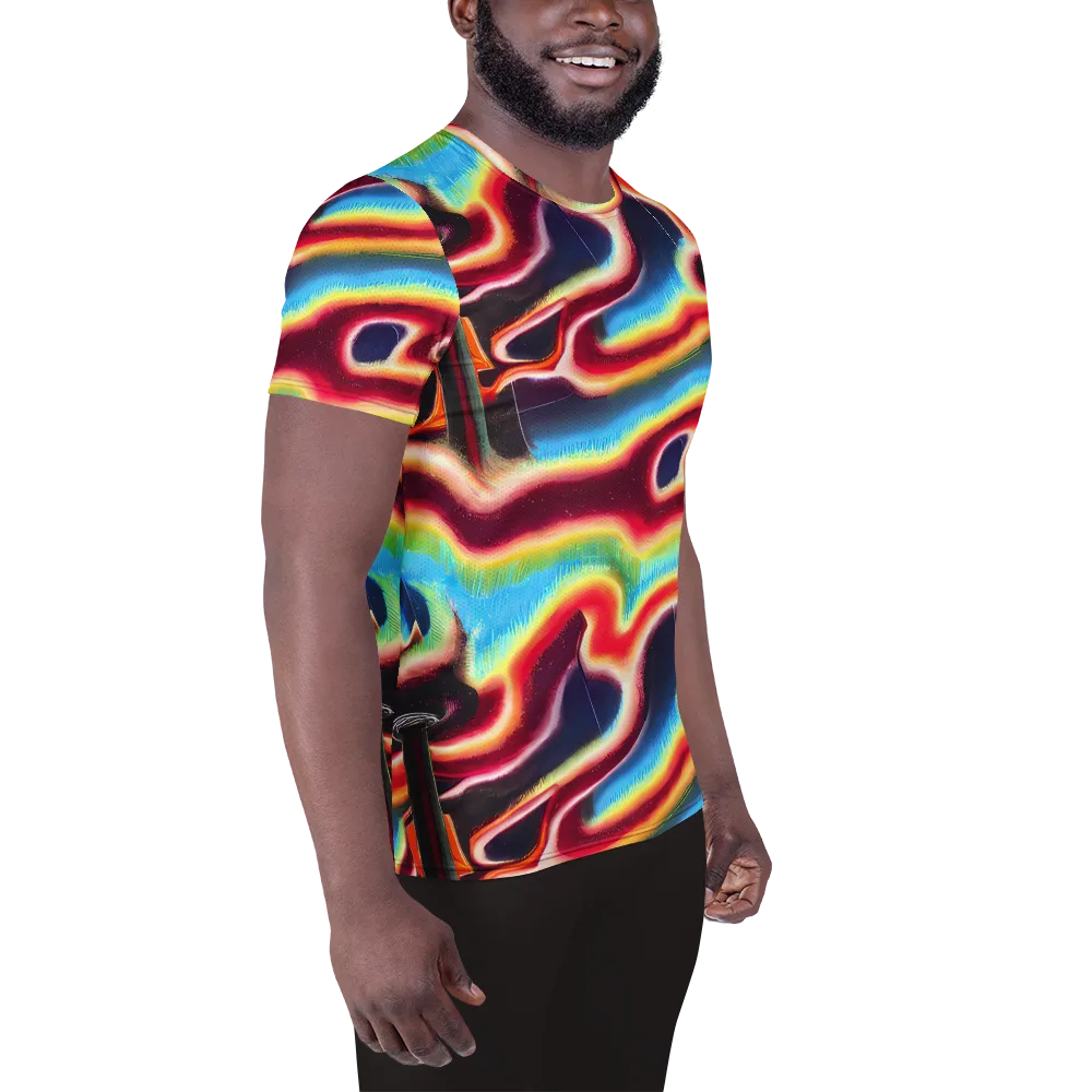 Afterdark Rainbow on Men's Athletic T-Shirt — Right