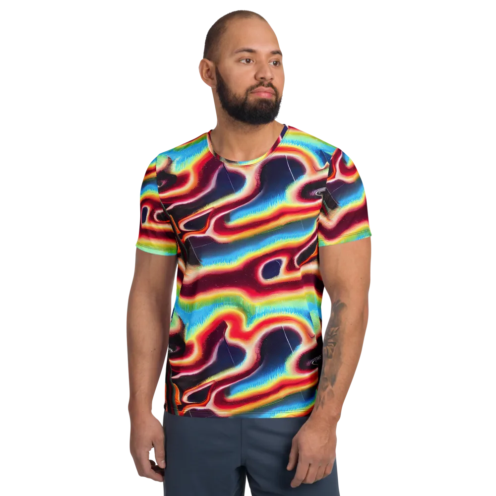 Afterdark Rainbow on Men's Athletic T-Shirt — Front