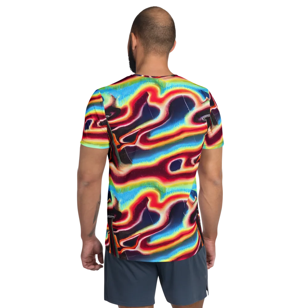 Afterdark Rainbow on Men's Athletic T-Shirt — Back