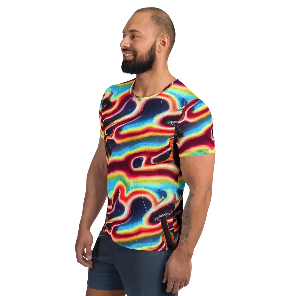 Afterdark Rainbow on Men's Athletic T-Shirt — Left