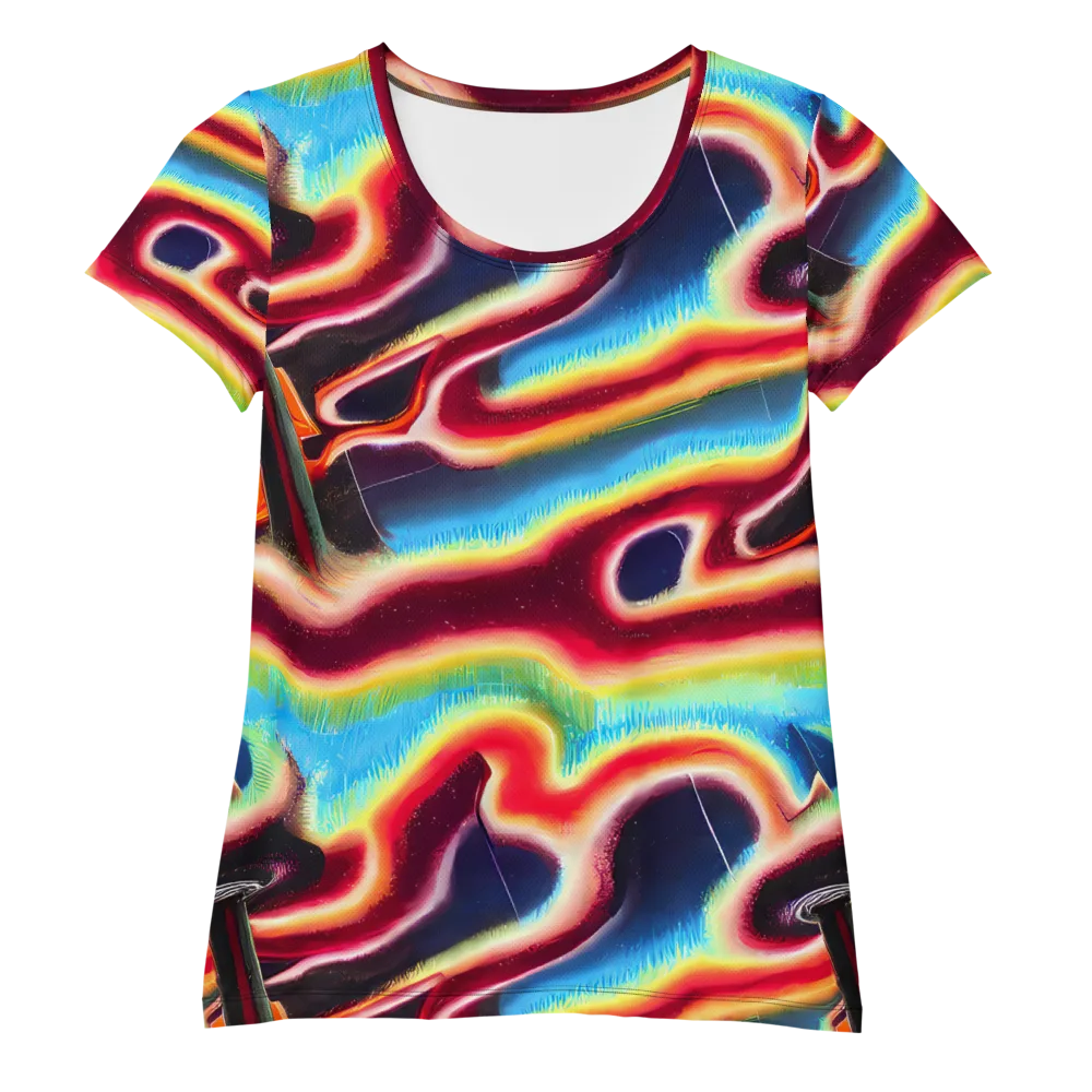 Afterdark Rainbow on Women's Athletic T-Shirt — Front