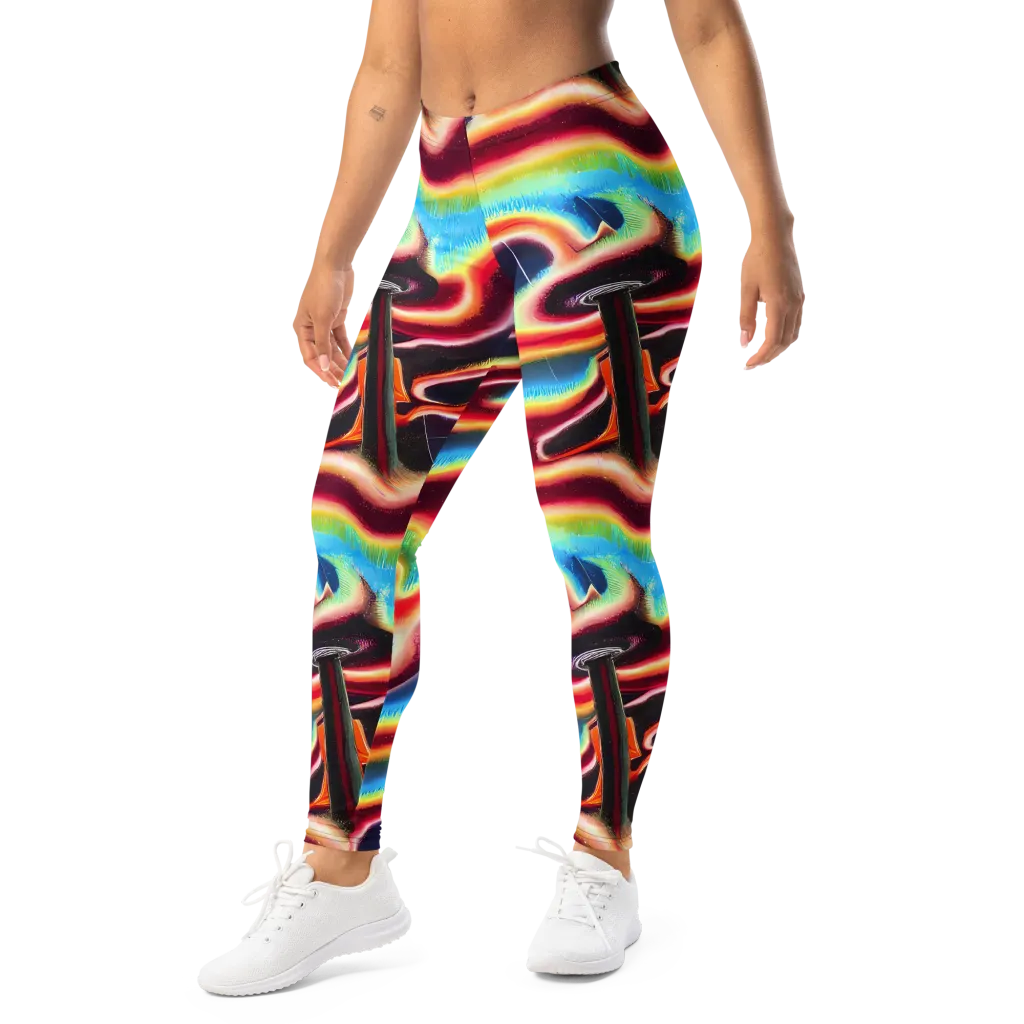 Afterdark Rainbow on Leggings — Left Front
