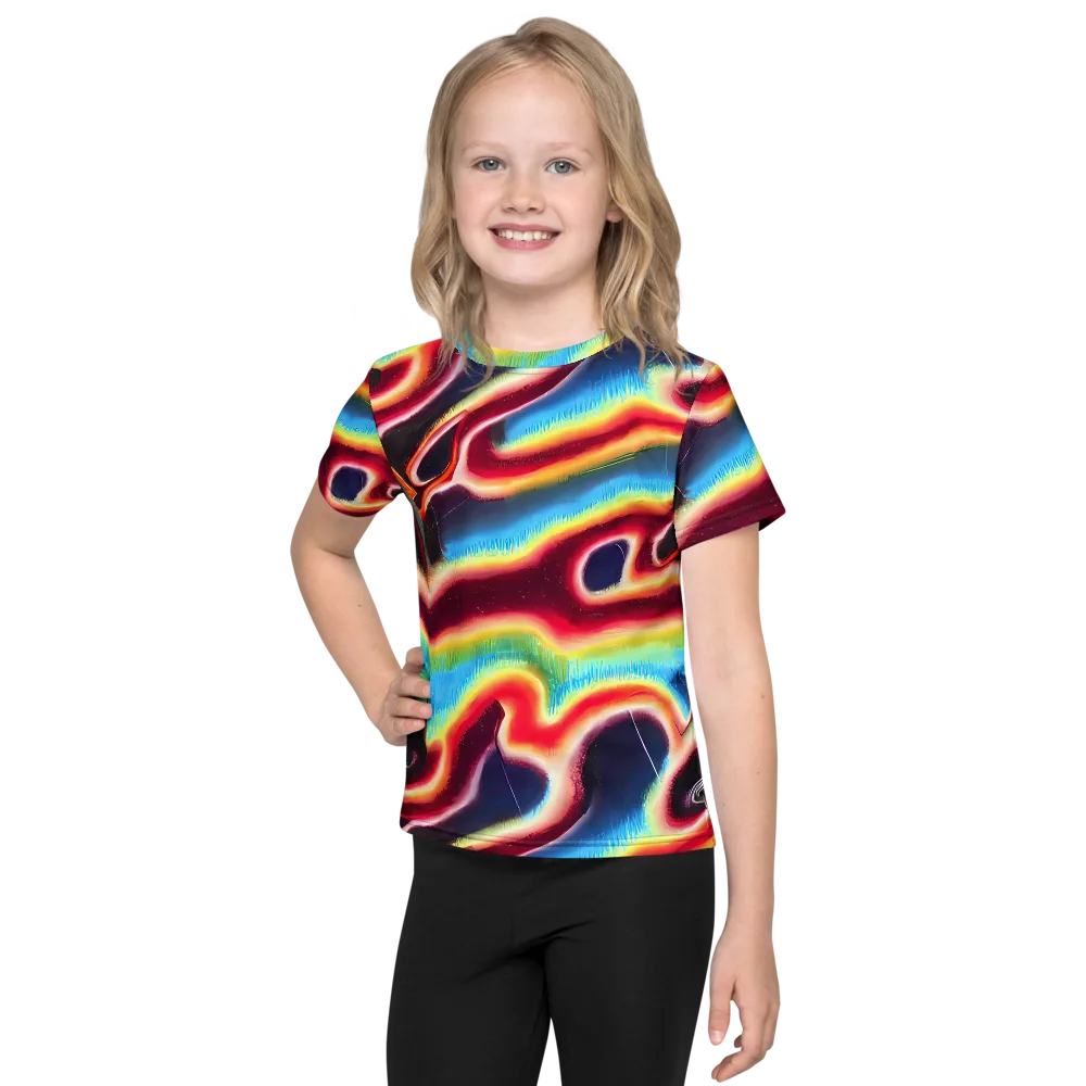 Afterdark Rainbow on Kids Crew Neck T-Shirt — Front