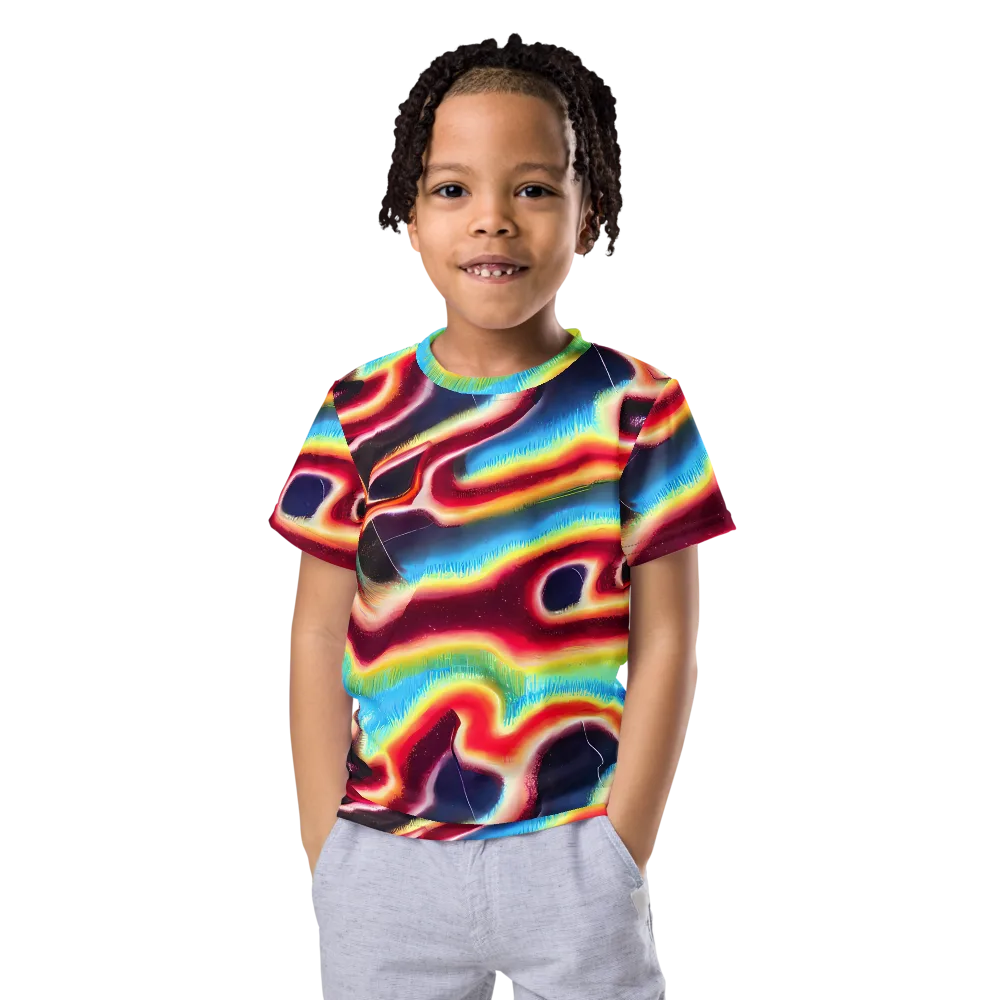 Afterdark Rainbow on Kids Crew Neck T-Shirt — Front
