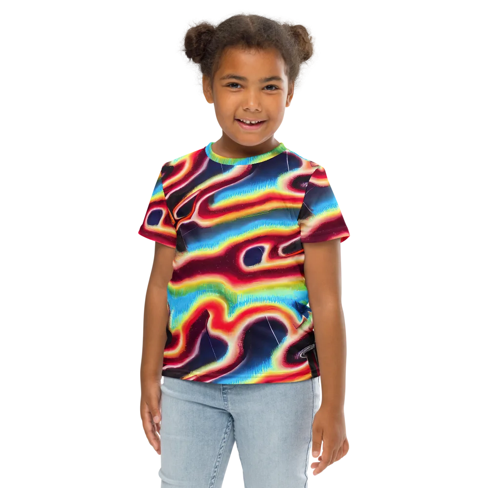 Afterdark Rainbow on Kids Crew Neck T-Shirt — Front
