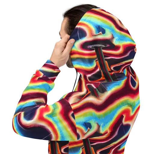 Afterdark Rainbow on a Hoodie