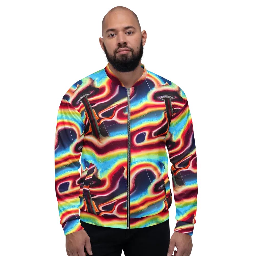 Afterdark Rainbow on Bomber Jacket — Front