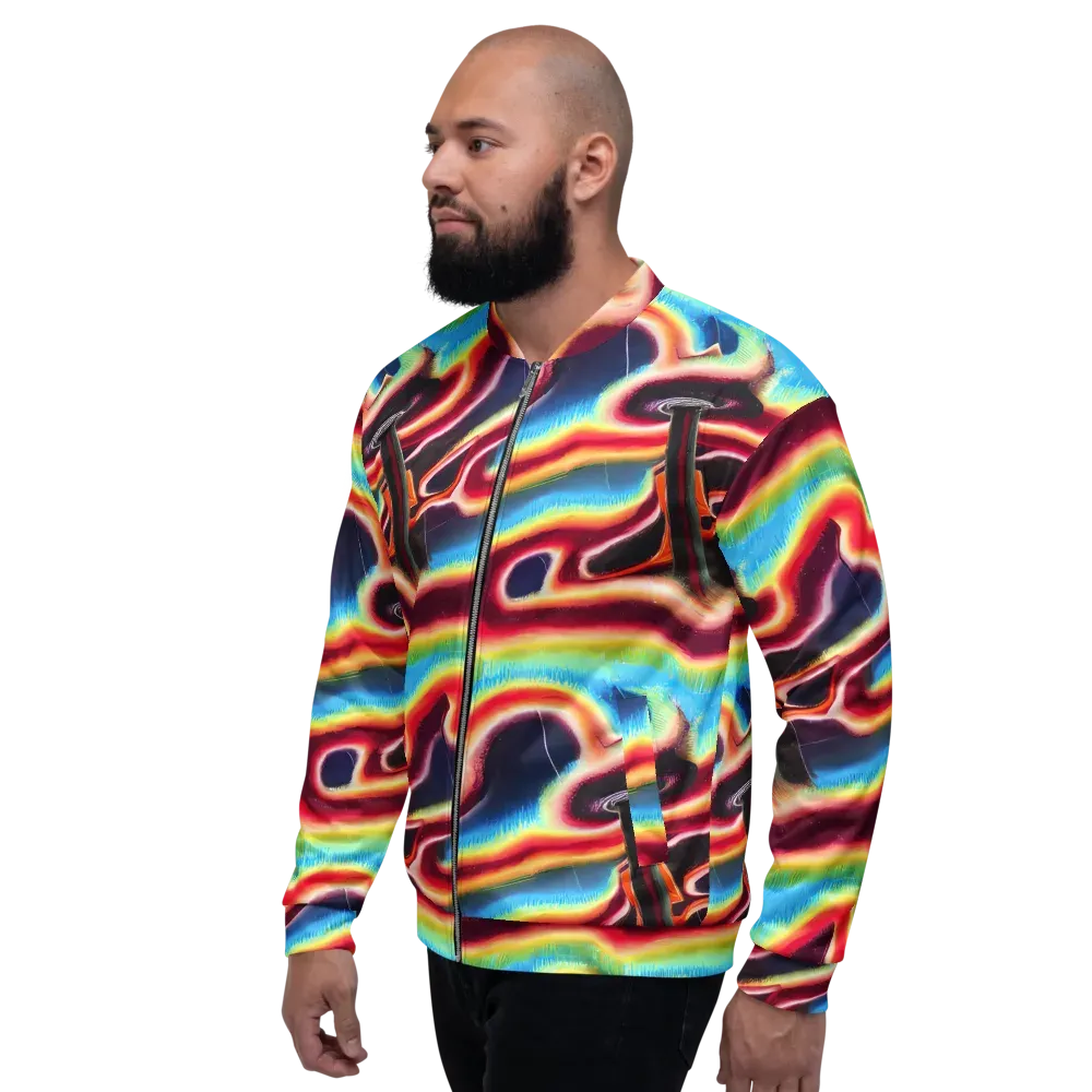 Afterdark Rainbow on Bomber Jacket — Left
