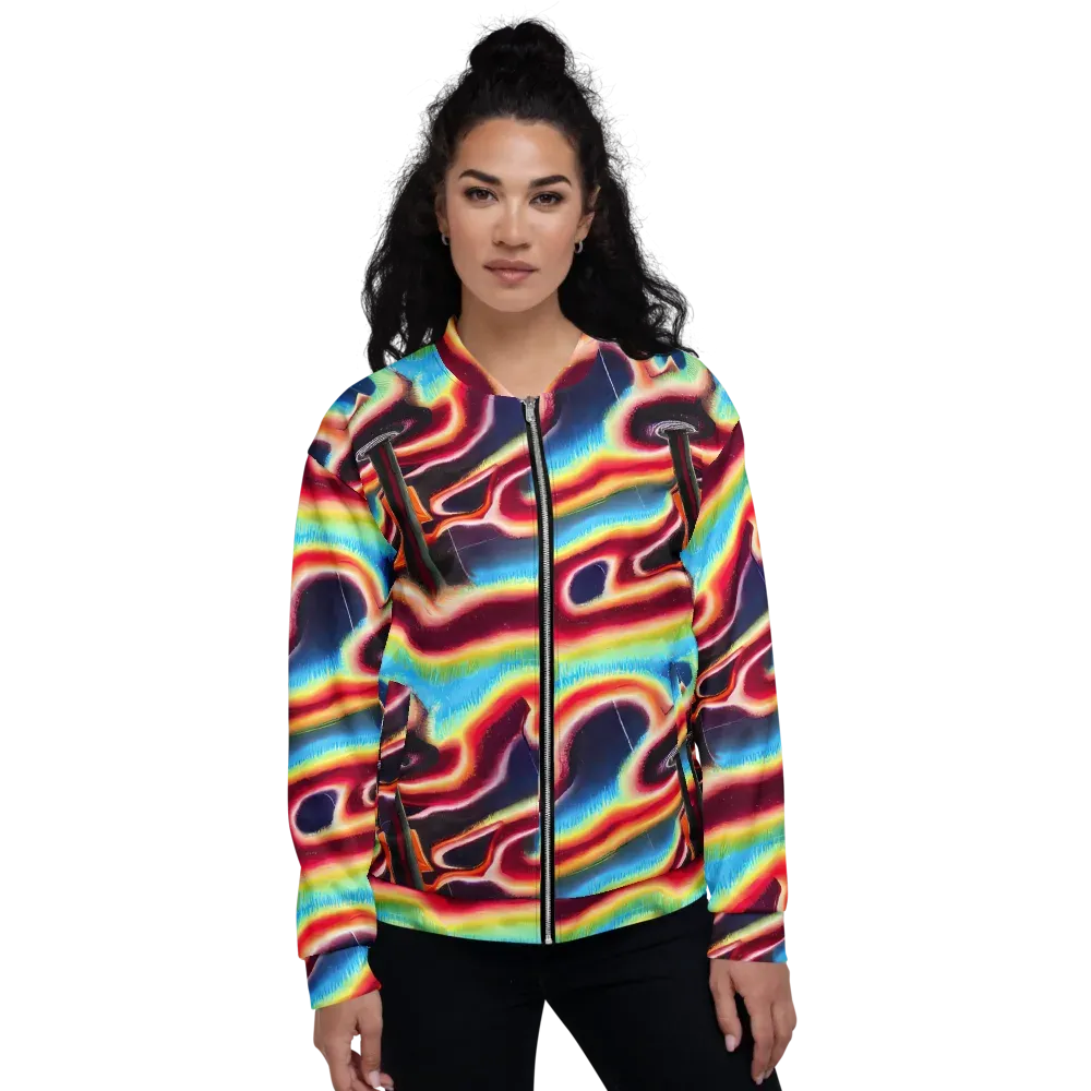 Afterdark Rainbow on Bomber Jacket — Front