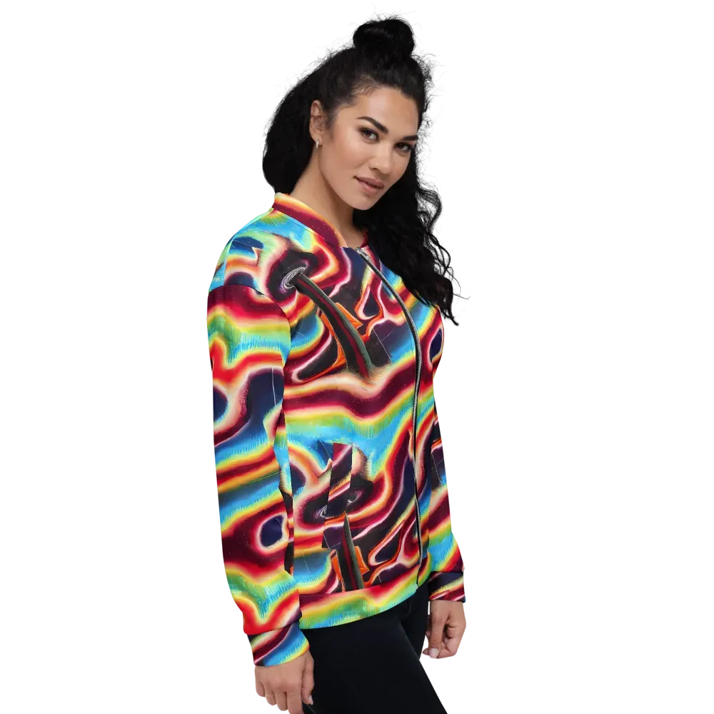 Afterdark Rainbow on Bomber Jacket — Right