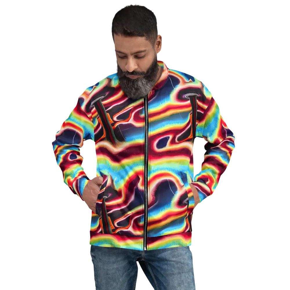 Afterdark Rainbow on Bomber Jacket — Front