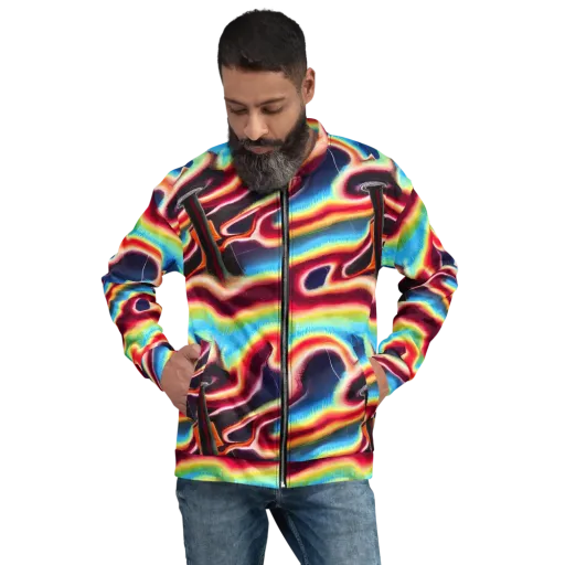 Afterdark Rainbow on a Bomber Jacket