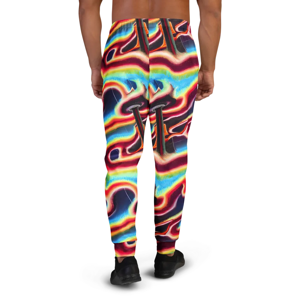 Afterdark Rainbow on Men's Joggers — Back