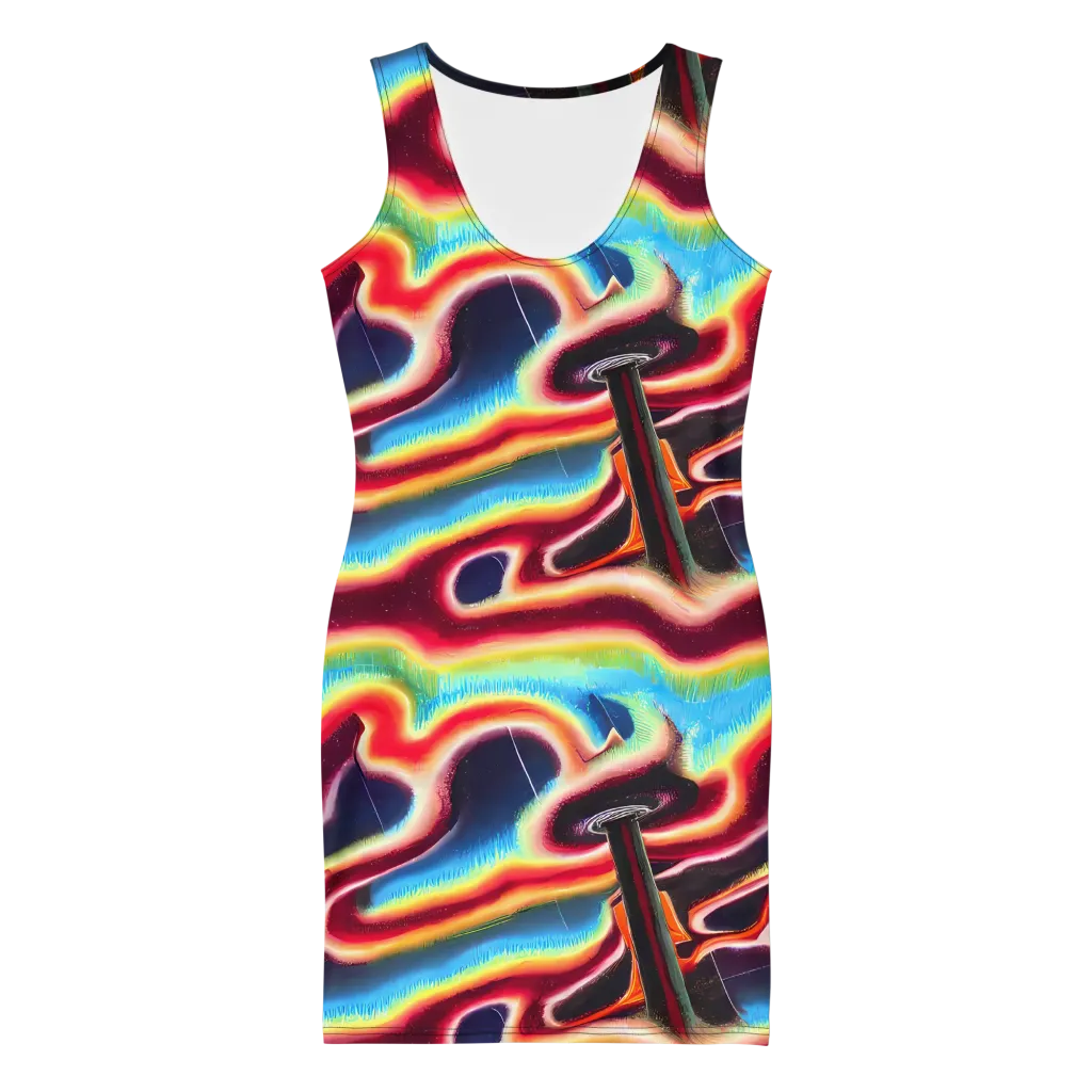 Afterdark Rainbow on Bodycon Dress — Front
