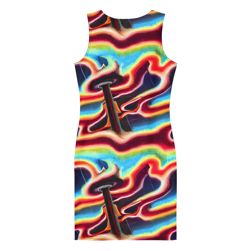 Afterdark Rainbow on Bodycon Dress — Back