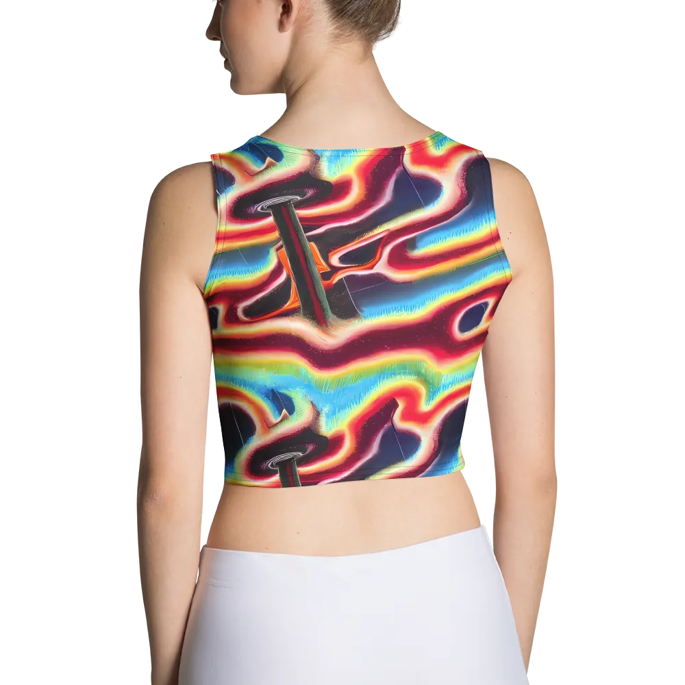 Afterdark Rainbow on Crop Top — Back