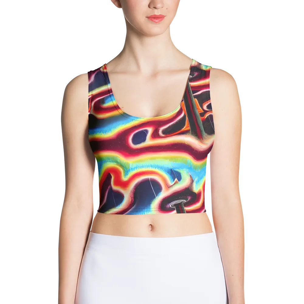 Afterdark Rainbow on Crop Top — Front