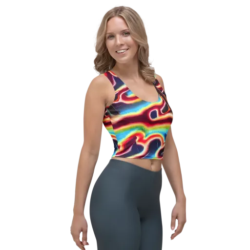 Afterdark Rainbow on a Crop Top