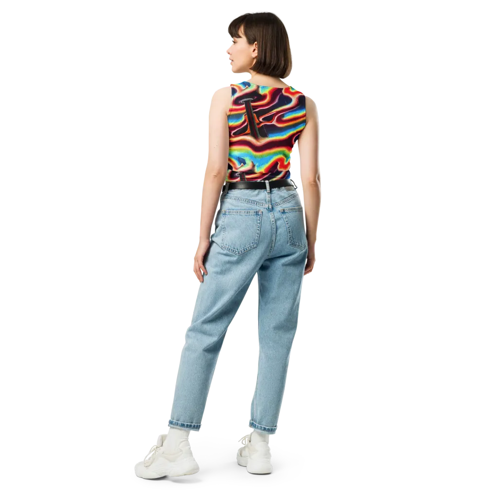 Afterdark Rainbow on Crop Top — Back