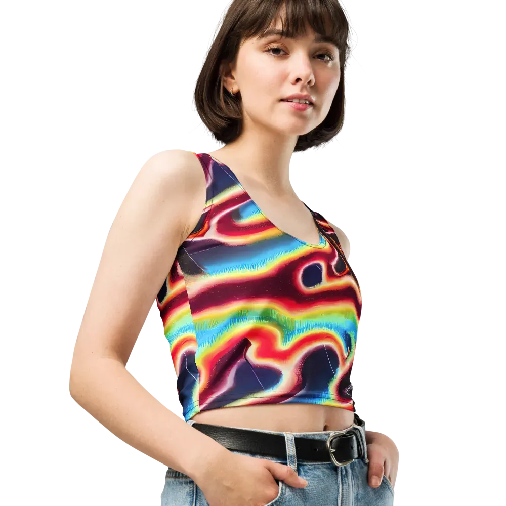 Afterdark Rainbow on Crop Top — Right Front
