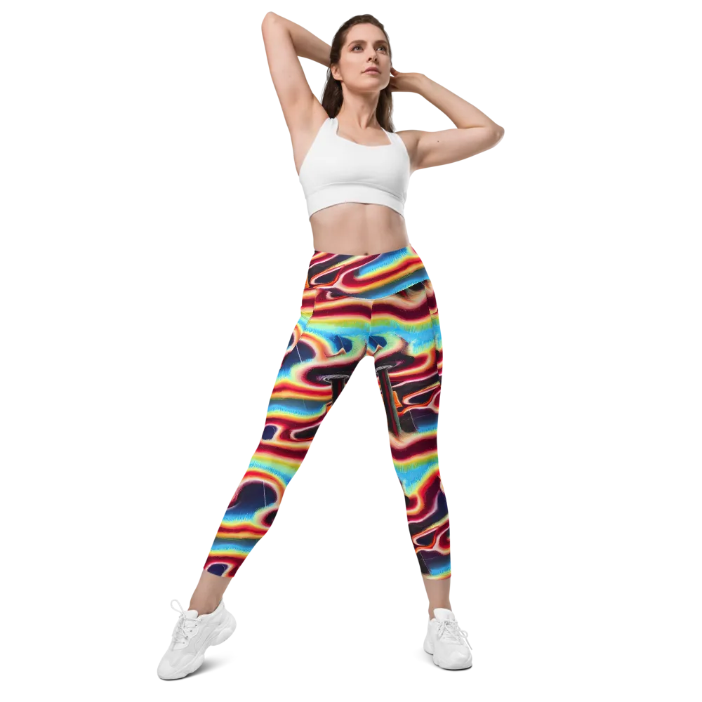 Afterdark Rainbow on Leggings with Pockets — Front