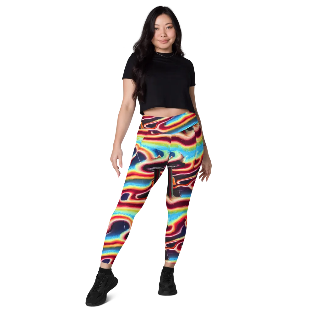 Afterdark Rainbow on Leggings with Pockets — Front