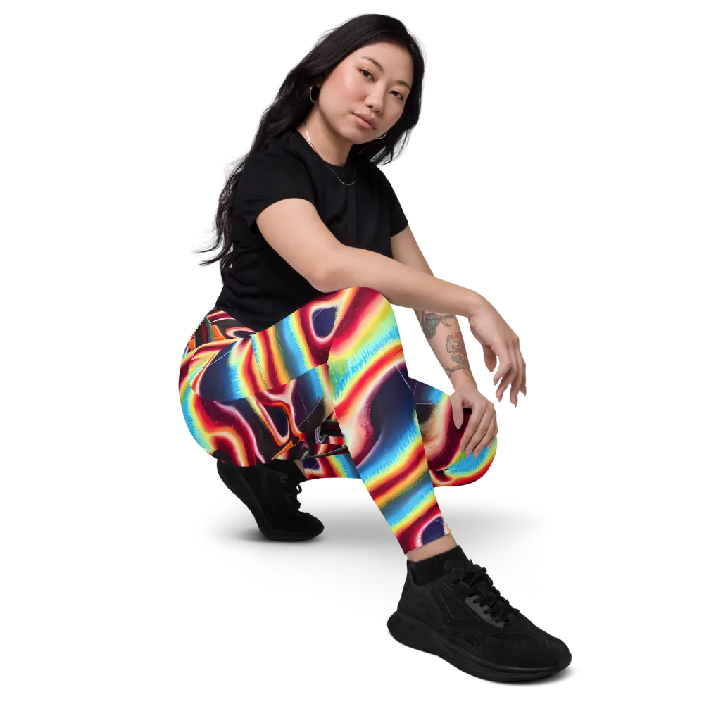 Afterdark Rainbow on Leggings with Pockets — Right Front