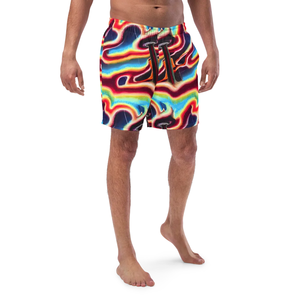Afterdark Rainbow on Swim Trunks — Front