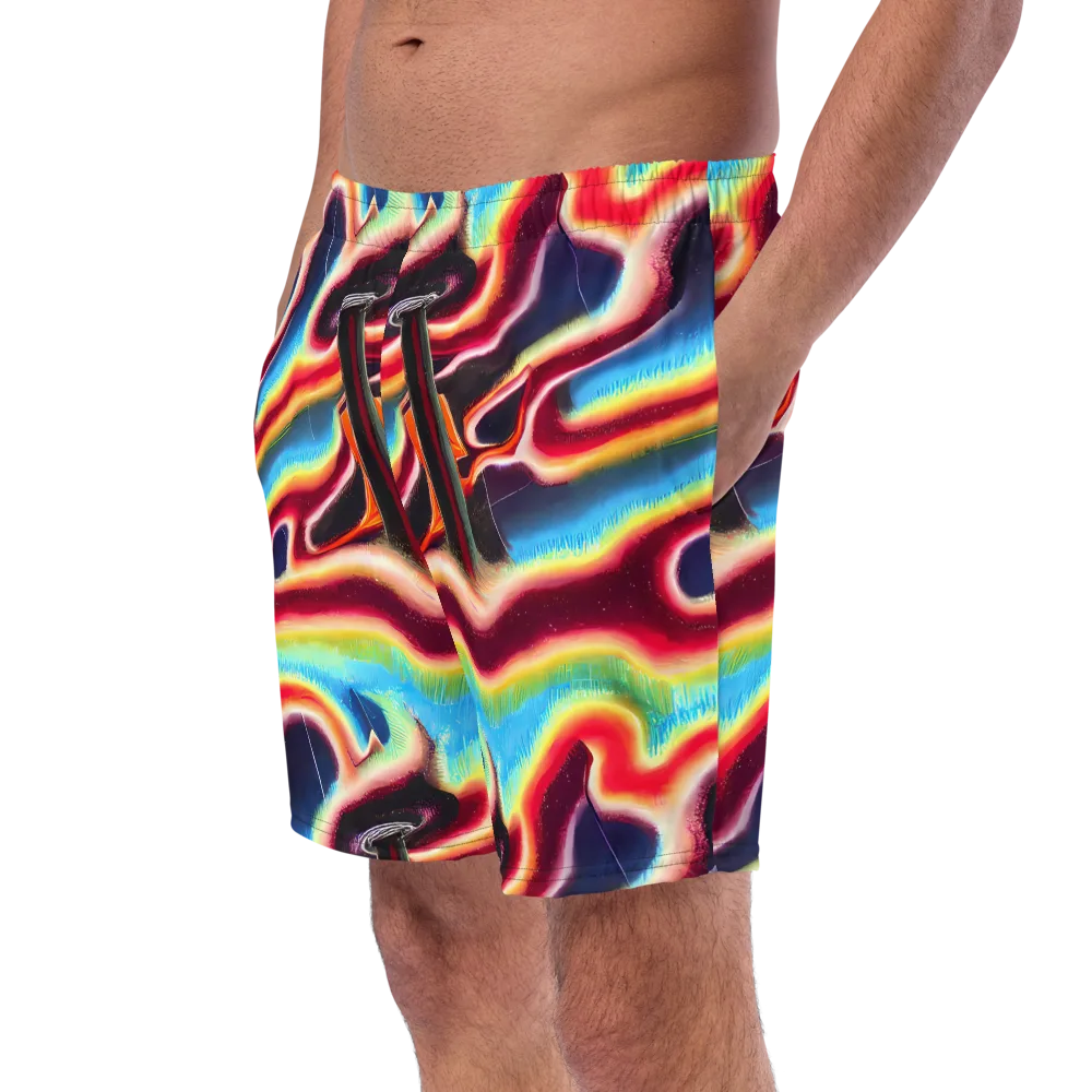 Afterdark Rainbow on Swim Trunks — Left Front