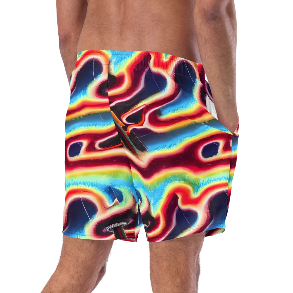 Afterdark Rainbow on Swim Trunks — Right Back