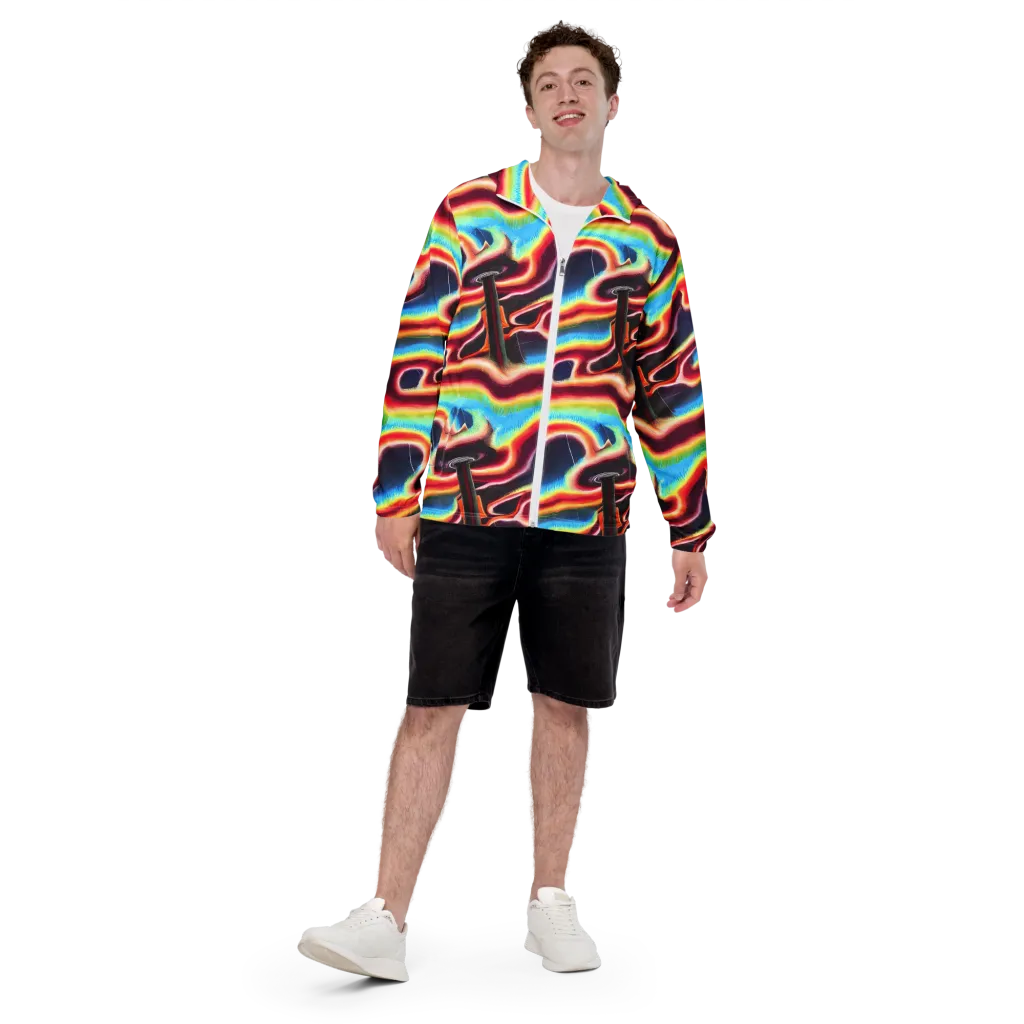 Afterdark Rainbow on Men's Windbreaker — Front