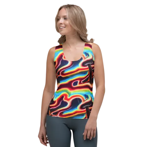 Afterdark Rainbow on a Women's Tank Top