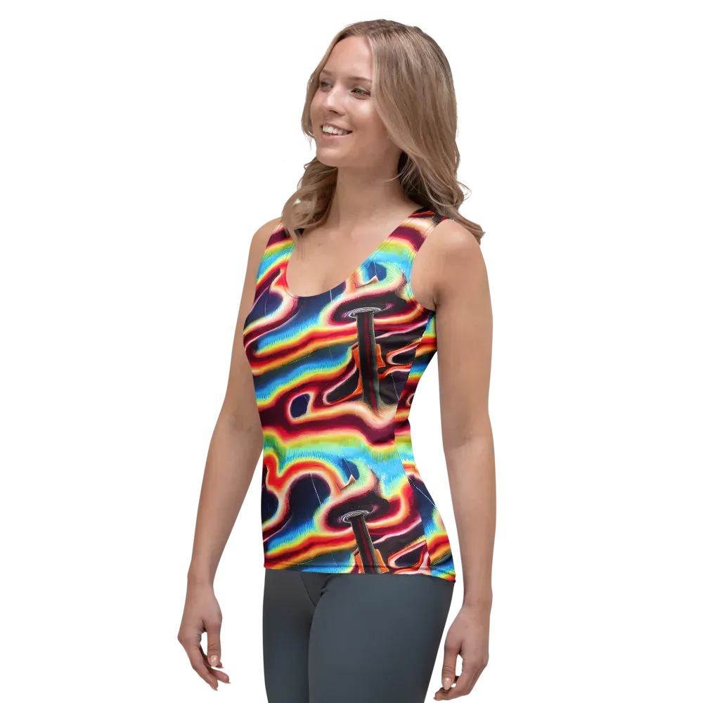 Afterdark Rainbow on Women's Tank Top — Left Front