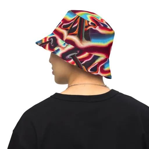 Afterdark Rainbow on a Reversible Bucket Hat