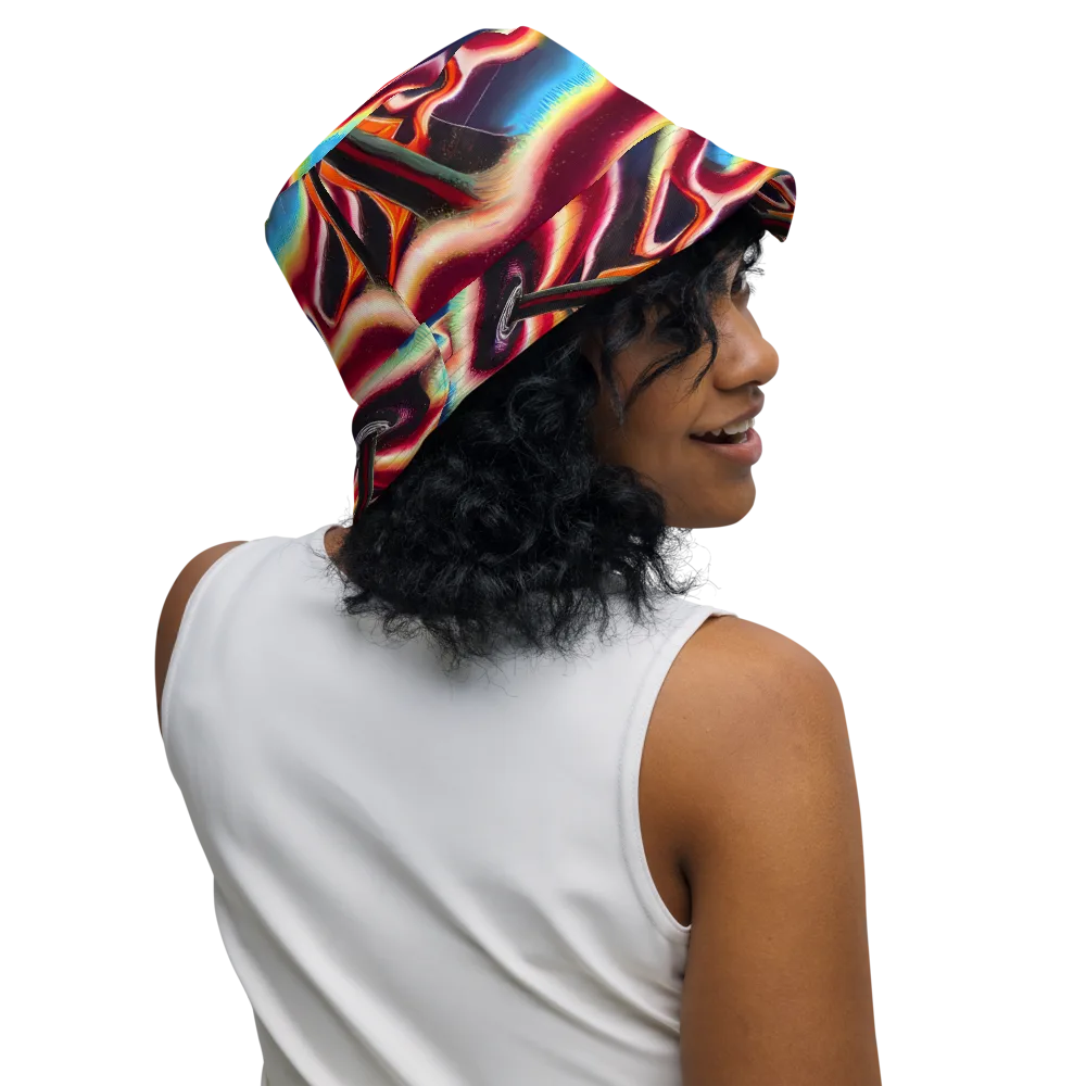 Afterdark Rainbow on Reversible Bucket Hat — Right Outside