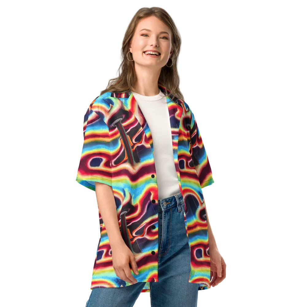 Afterdark Rainbow on Button Shirt — Front