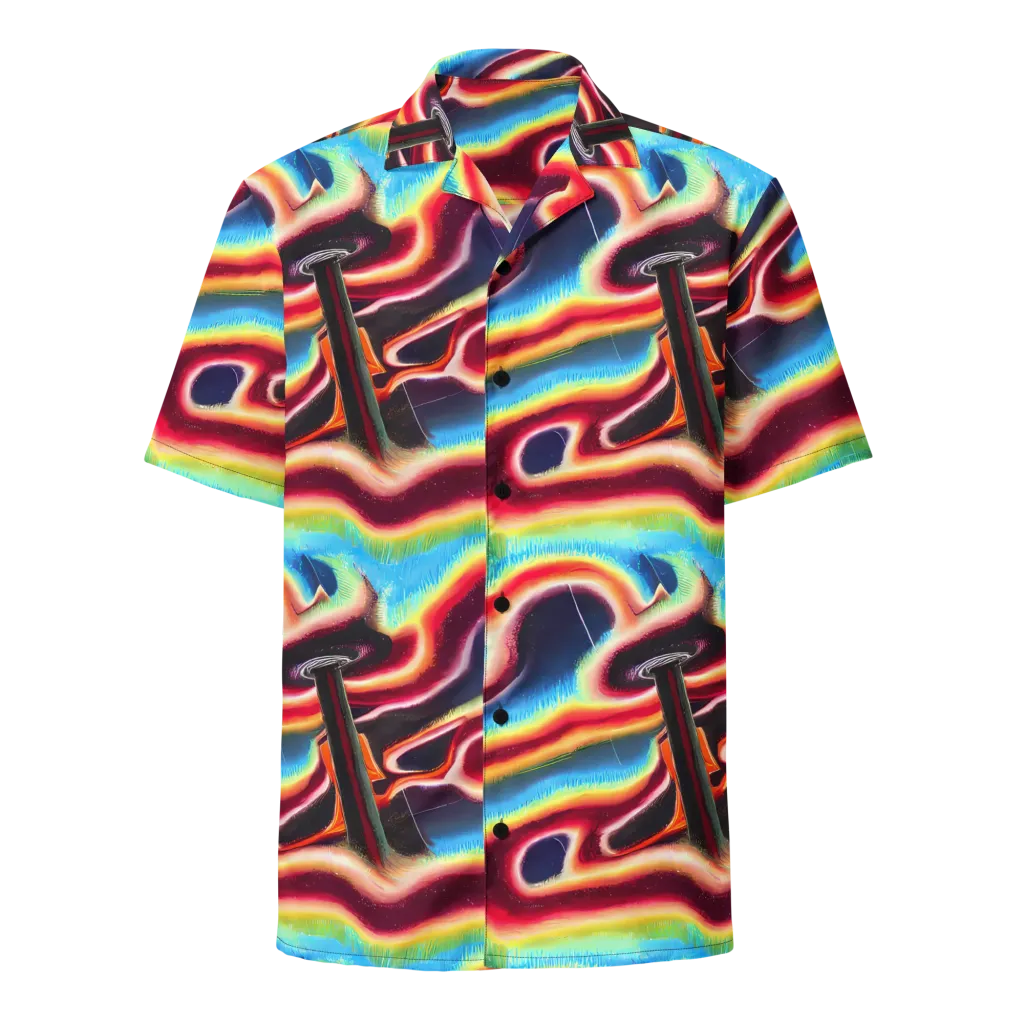 Afterdark Rainbow on Button Shirt — Front