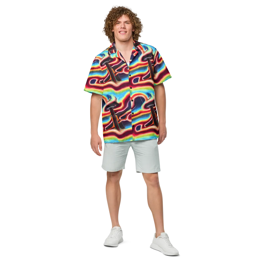 Afterdark Rainbow on Button Shirt — Front