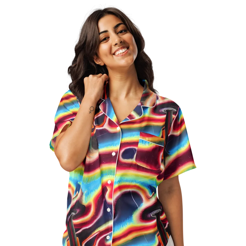 Afterdark Rainbow on Women's Short Sleeve Pajama Top — Front