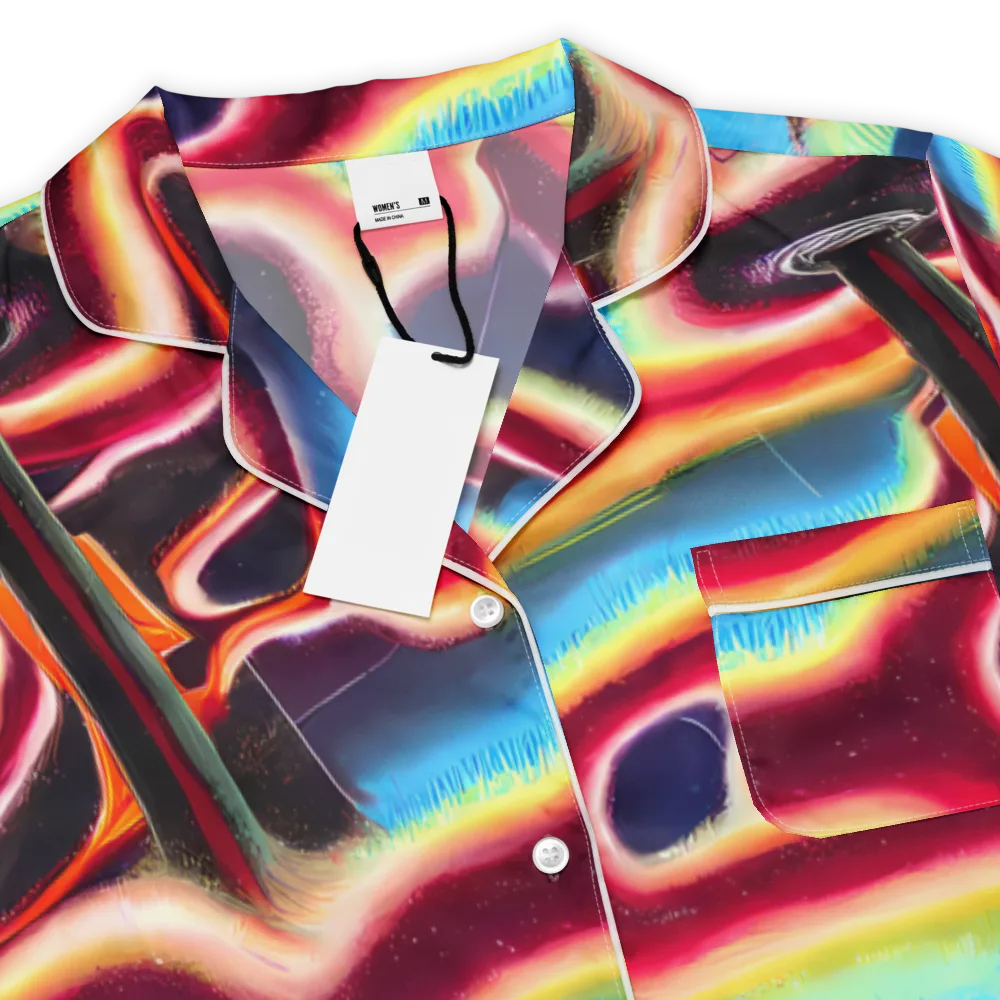 Afterdark Rainbow on Women's Short Sleeve Pajama Top — Product details