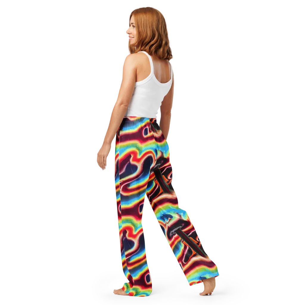 Afterdark Rainbow on Women's Pajama Pants — Back