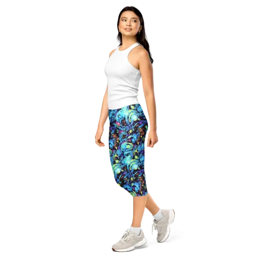 Voltage Bouquet on a Capri Leggings