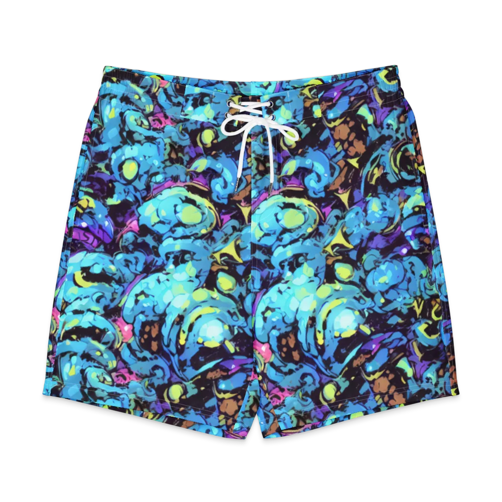 Voltage Bouquet on Men's Board Shorts — Front