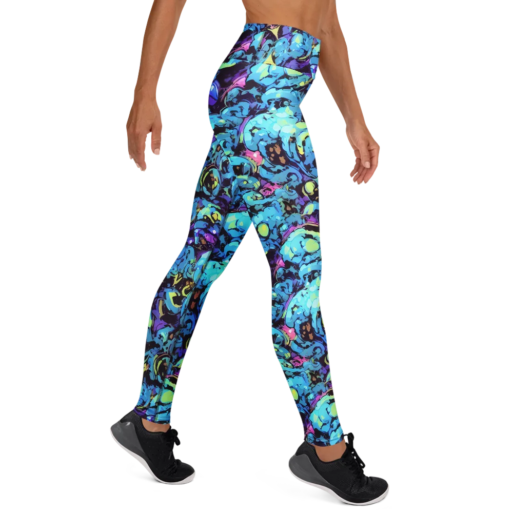 Voltage Bouquet on Yoga Leggings — Right