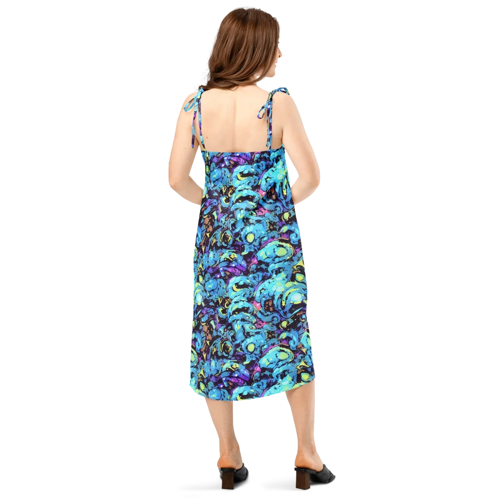 Voltage Bouquet on Slip Dress — Back