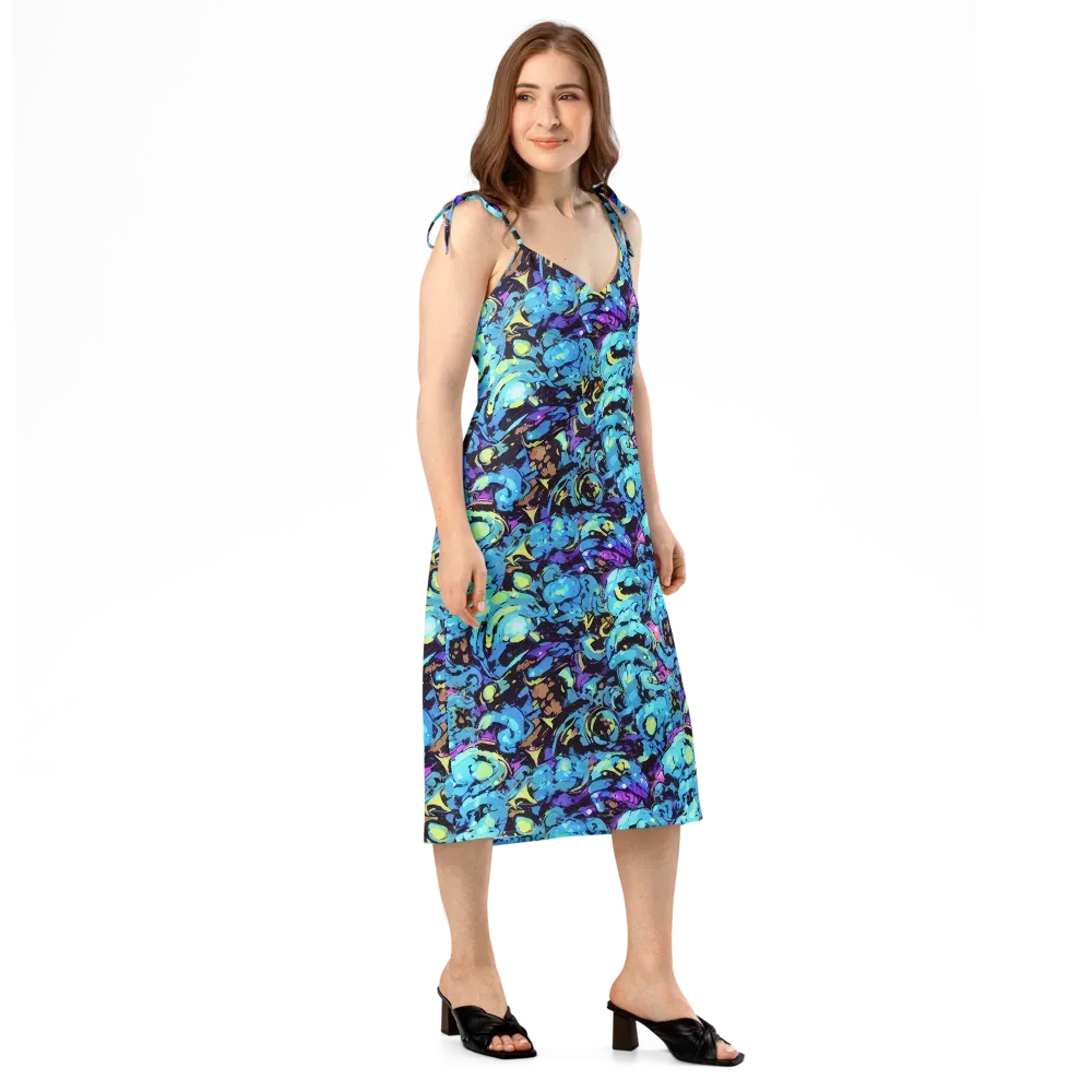 Voltage Bouquet on Slip Dress — Right Front