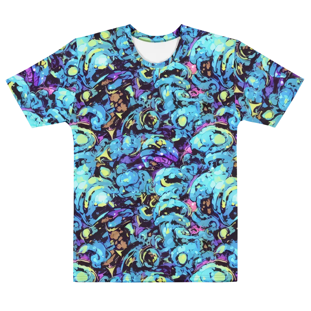 Voltage Bouquet on Men's Cotton Crew Neck T-Shirt — Front
